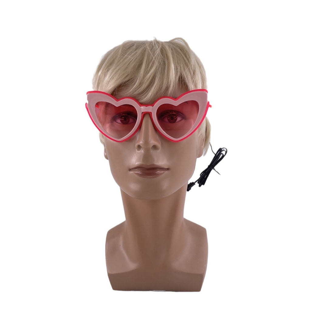 Accessoires de soirée pour femmes Lunettes de Glowing en forme de coeur