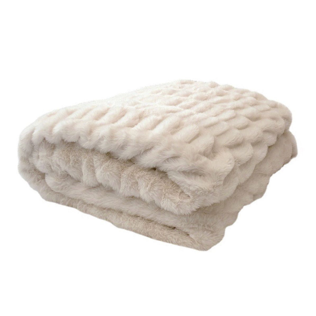 Tie-dye haut de gamme Faux fourrure lapin peluche lancer ultra-soft casual Canapé couverture