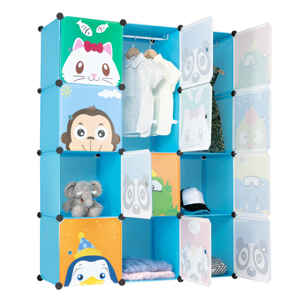 Armoire modulaire à 12 compartiments de 4 couches avec matériel en plastique et en acier