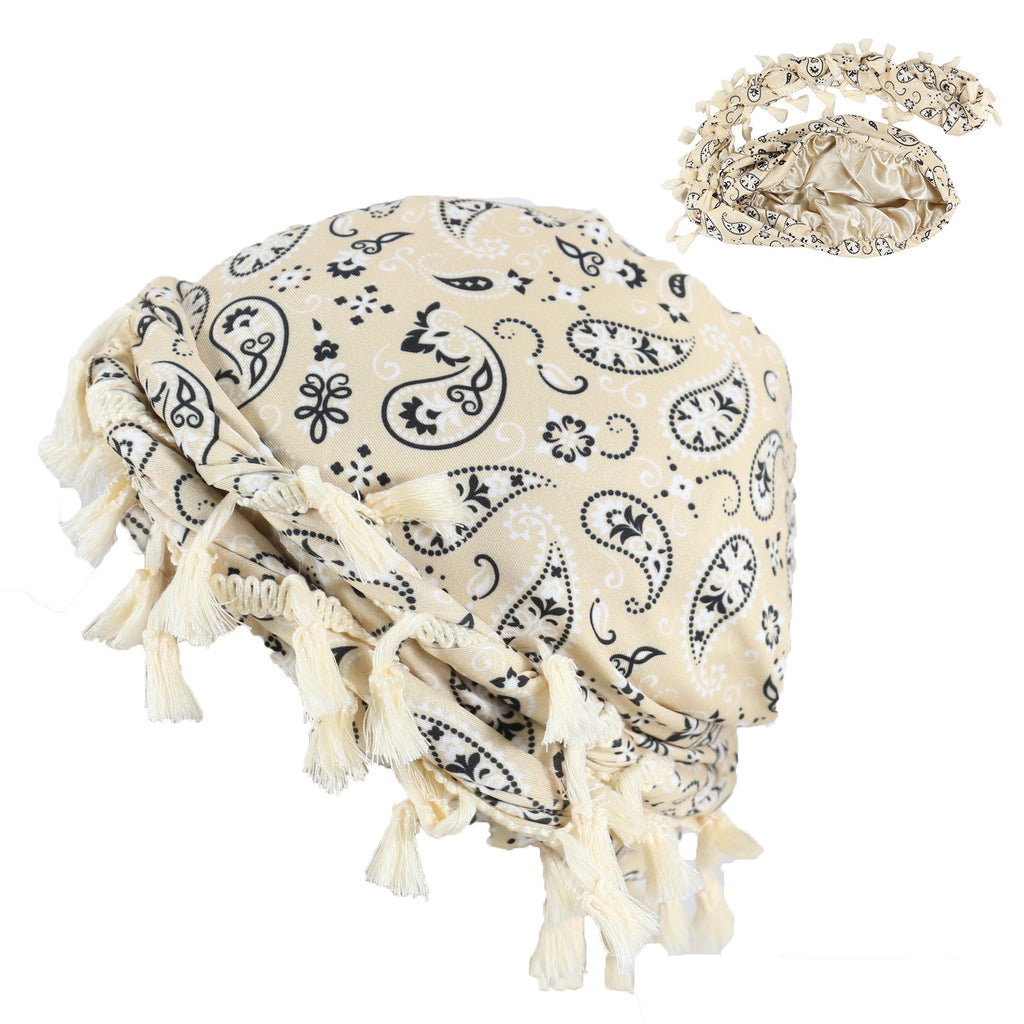 Sports de plein air Paisley Turban Hat Cashew Flower Print Turban Hip-hop Hip-hop Twist