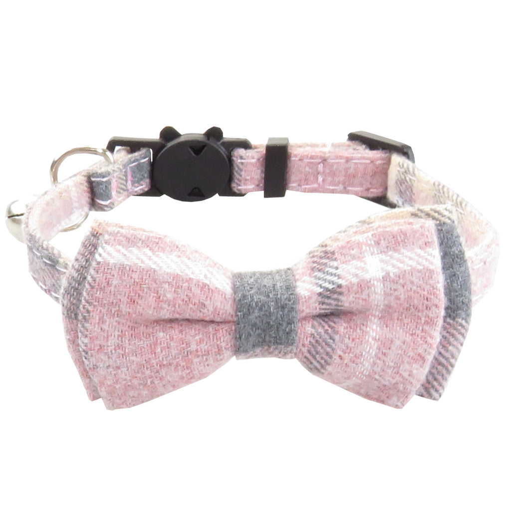 Bow Tie Cat Collar Bandana Breakaway Pet Collar Bandana avec Classic Plaid réglable Cat