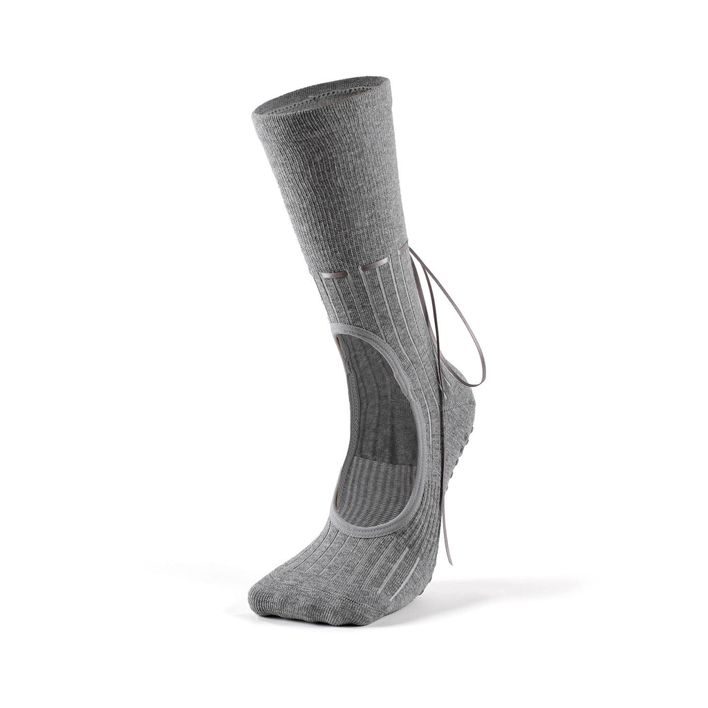 Chaussettes de yoga sans dos de style ballet avec semelles antidérapantes en silicone