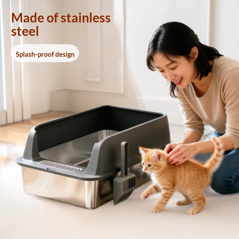 Stainless Steel Cat Litter Box