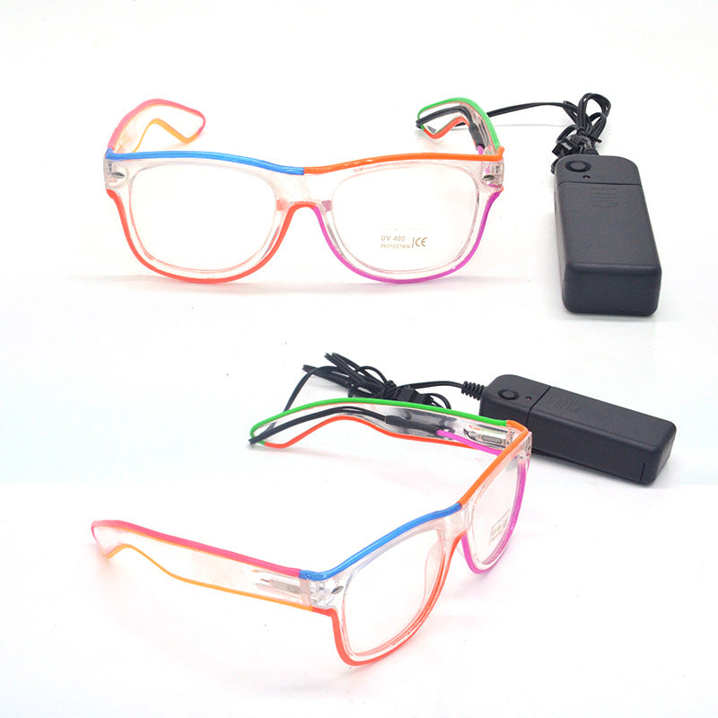 Party Transparent-frame Glowing Music Festival Bar Rave LED Fluorescent changement de couleur Gla