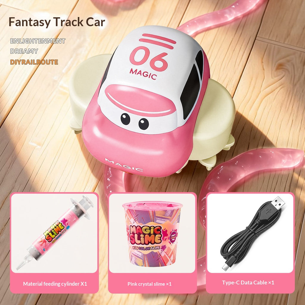 Schleich Educational DIY Free-Drawing Crystal Slime Dreamy Track Car Toy