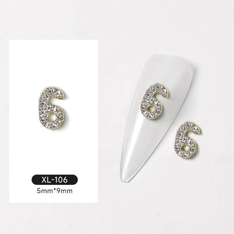 3D Explosion numérique or ongles bijoux accessoires diamant