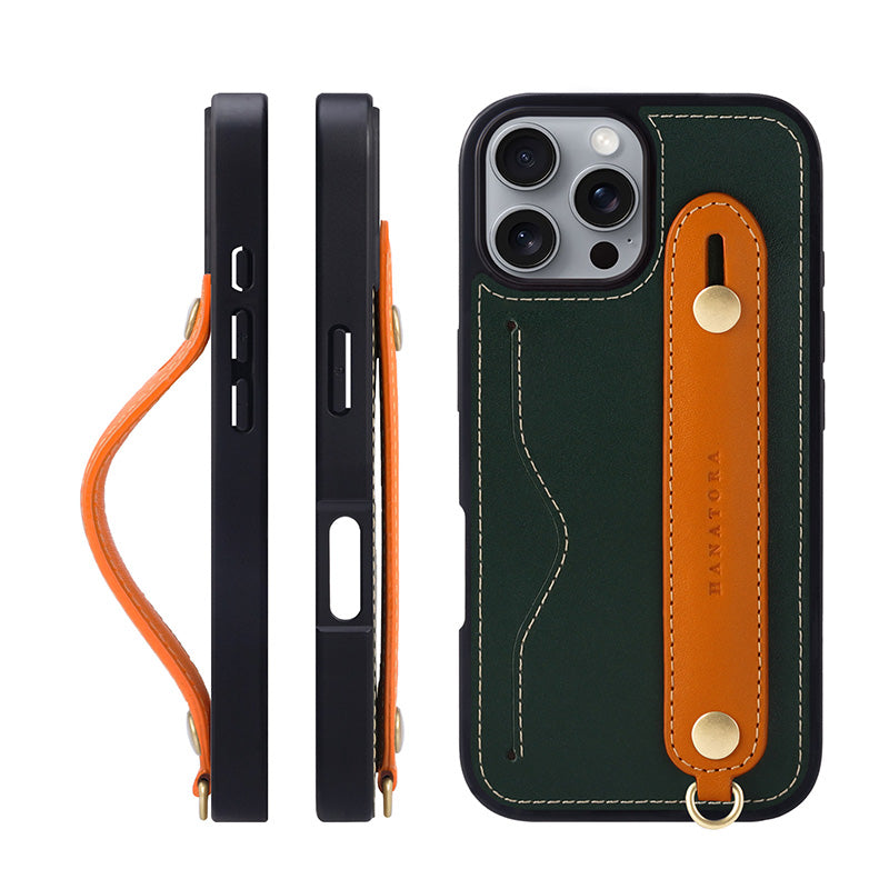Première couche Cowhide pour les femmes 15Promax Porte-cas de téléphone Lanyard