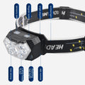 Induction phare lumière forte 9LED équitation extérieure