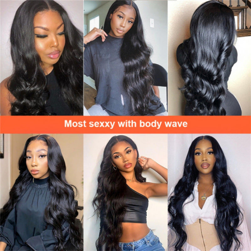 Solid Couleur Simple Artificial Wave Long Hair Extension