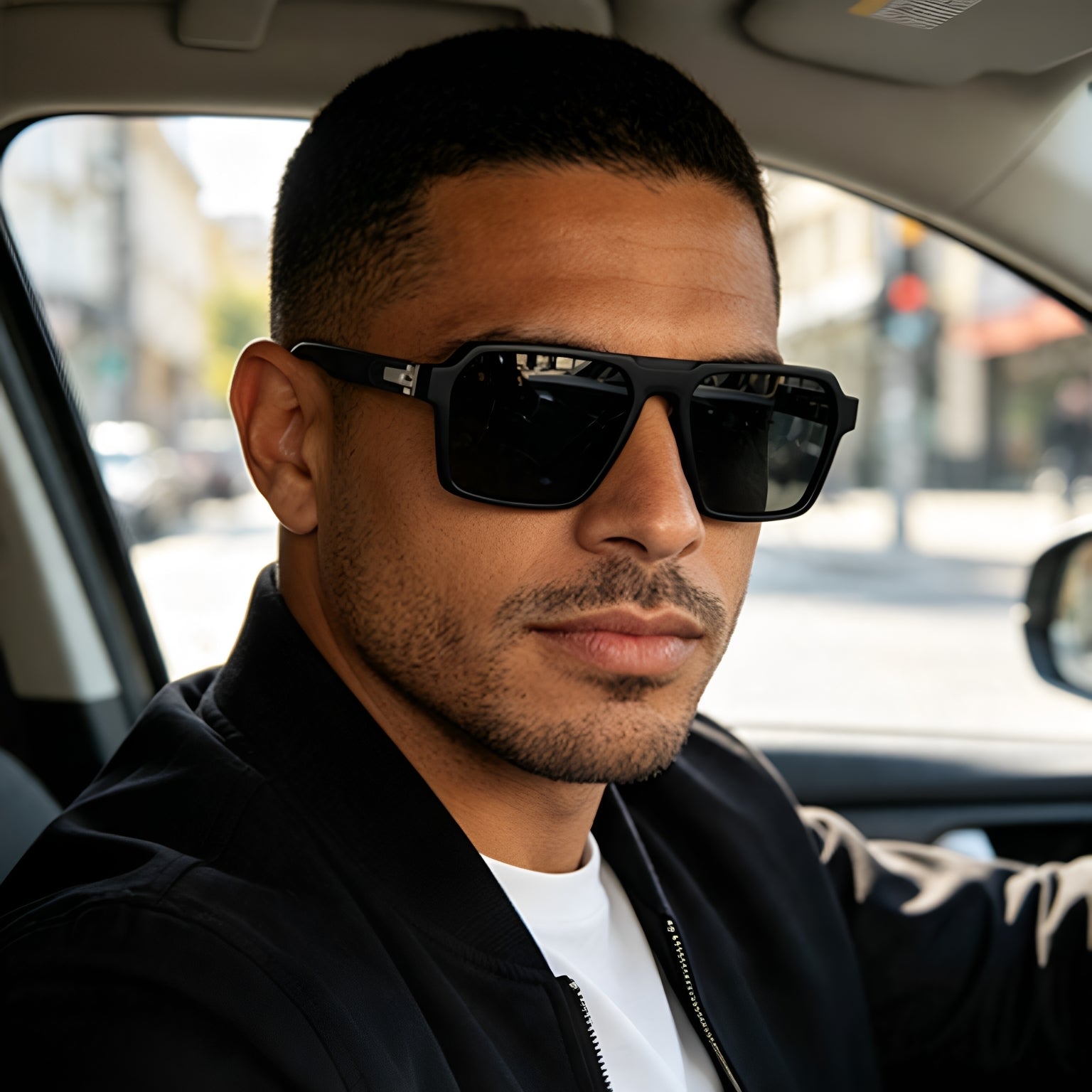 Fashion Square Frame Lunettes de soleil polarisés pour hommes