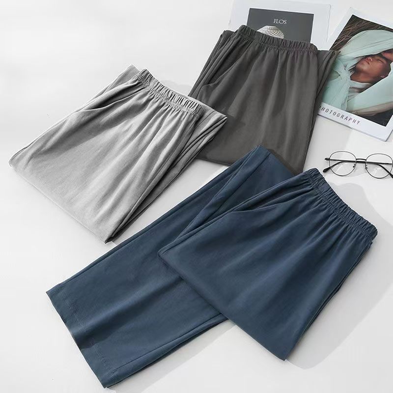 Langsha Cotton Loose and Comfortable Accueil Pantalons de couchage pour hommes