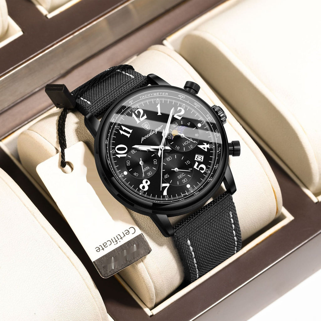 Multifonctionnelle Montre Quartz Lumineux Homme