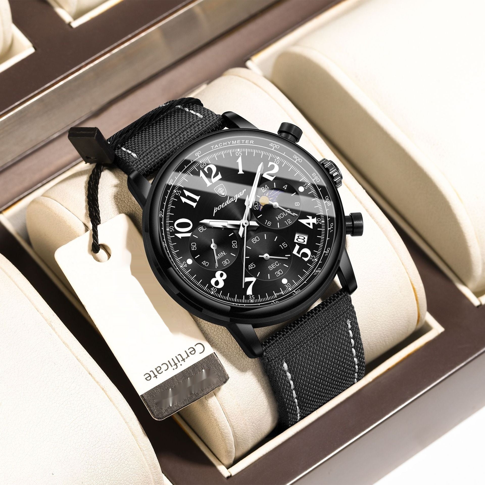 Multifonctionnelle Montre Quartz Lumineux Homme