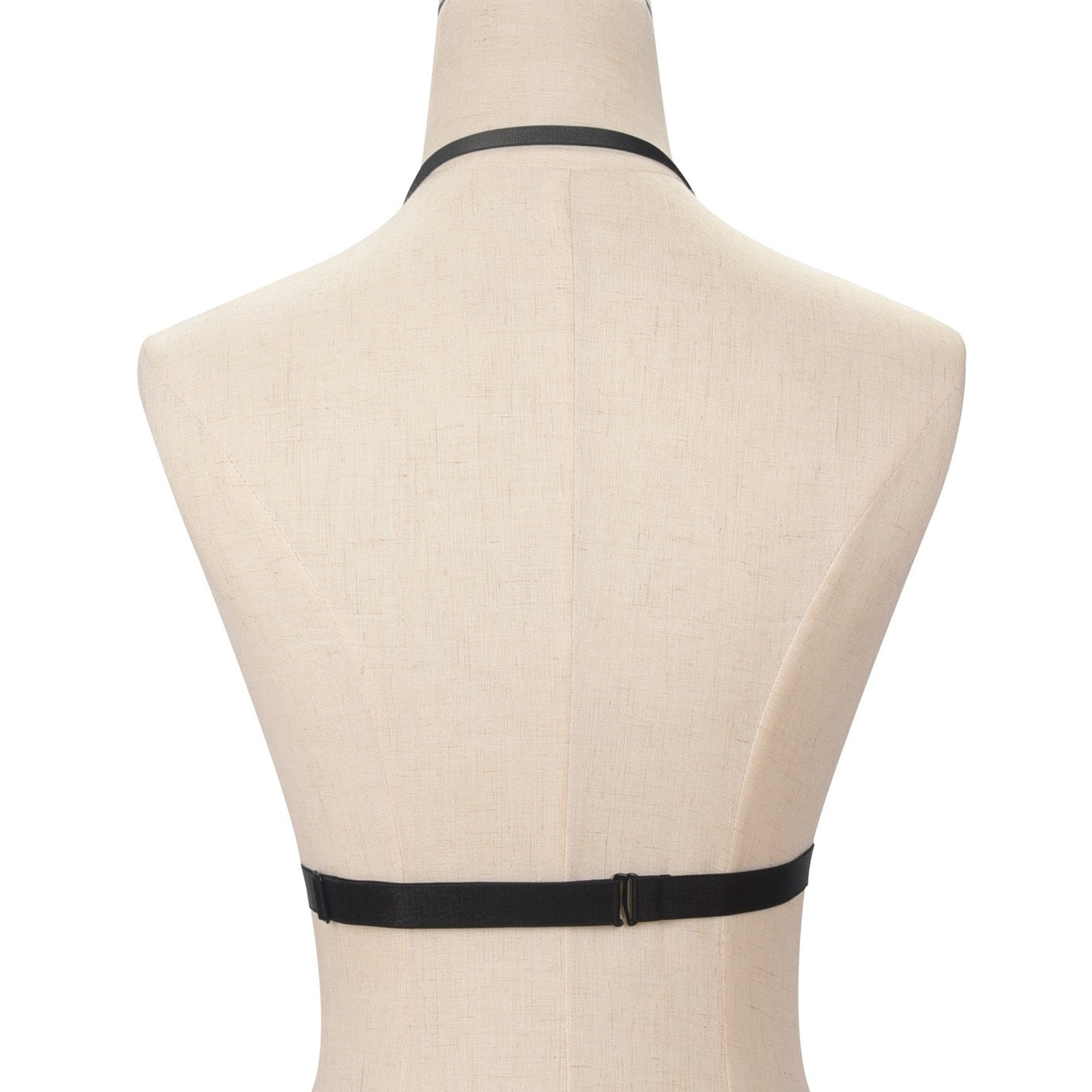Femmes Noir Sexy Hollowed-Out Strappy Sous-vêtements Halter Chaîne du corps pour Outwear
