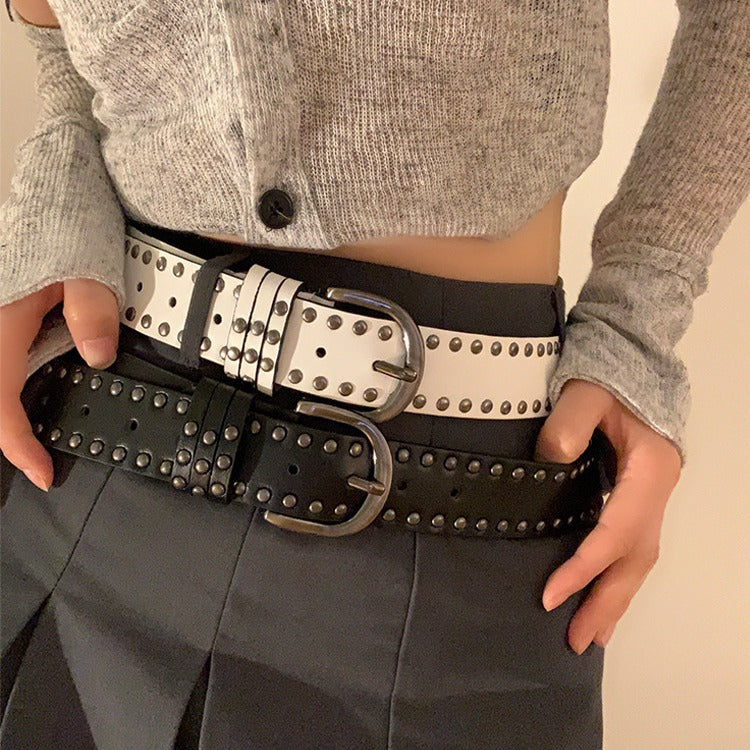 Ceinture vintage de style punk polyvalent pour femmes