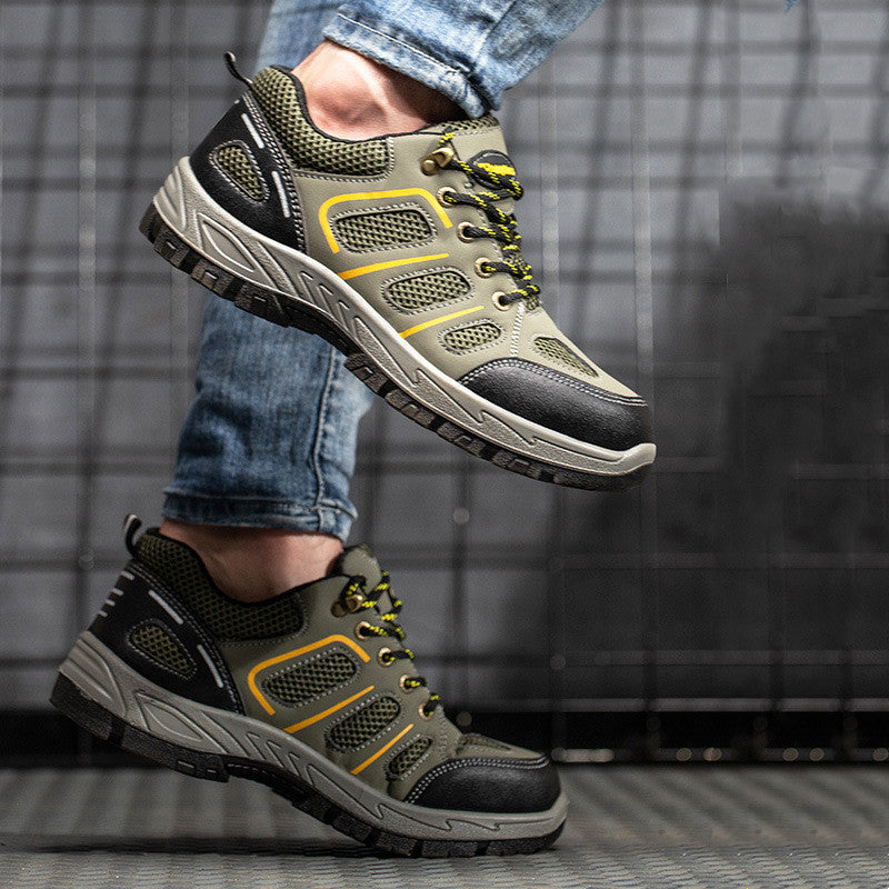 Chaussures de protection anti-smashing en acier confortable respirant pour homme