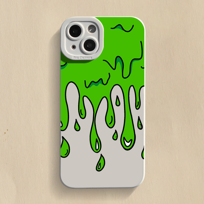 Coque de téléphone couleur contrastante de peinture Graffiti
