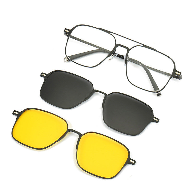 Lunettes de soleil Uv Protection Kit d'aspiration magnétique Miroir Myopia Cadre polarisé