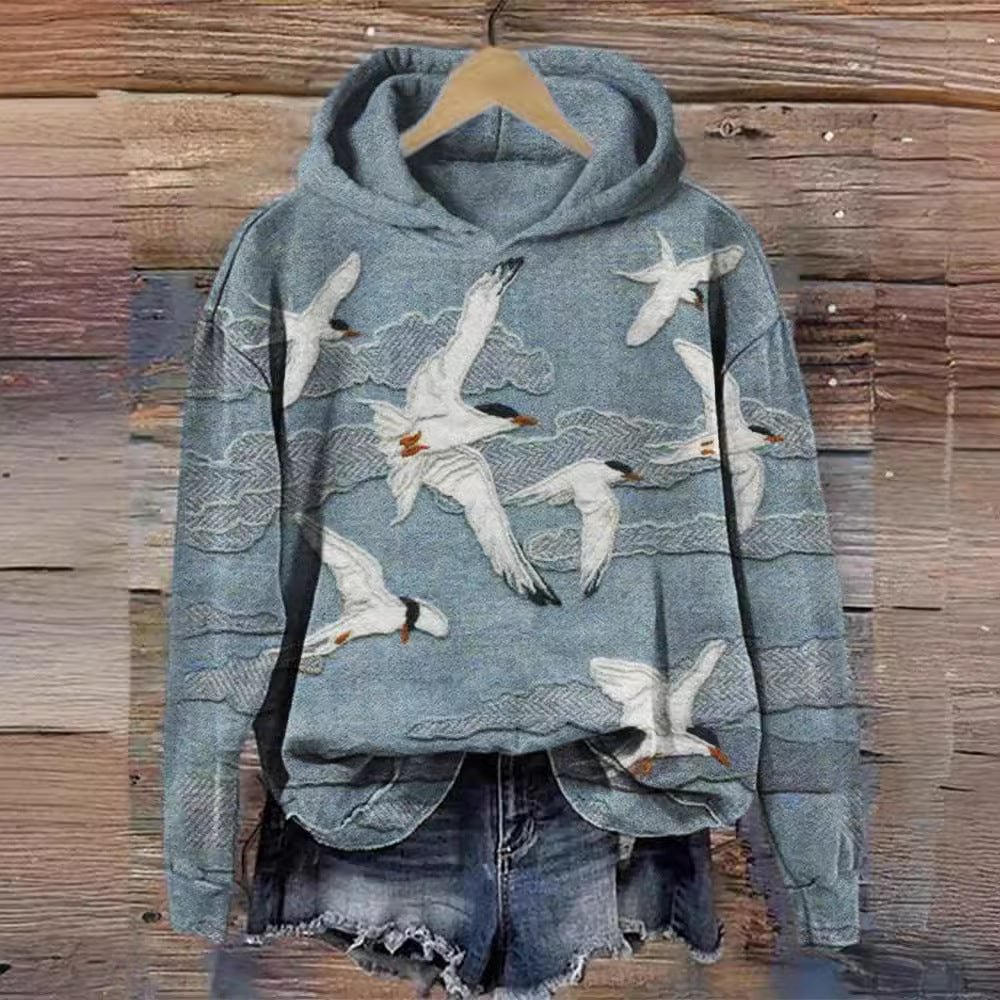 Cherry Blossom Print Trendy Casual Top Jacket