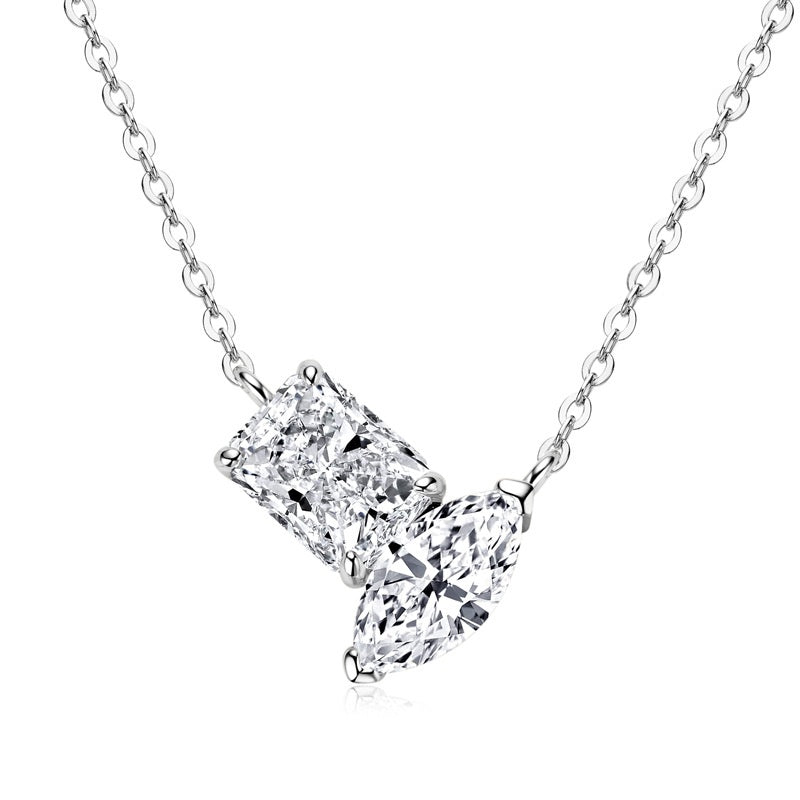Pendentif irrégulier Moissanite Niche Light Luxury High-end Feel S925 Argent Sterling