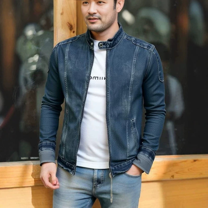 Beau Edgy Biker style Trendy Manteau pour hommes