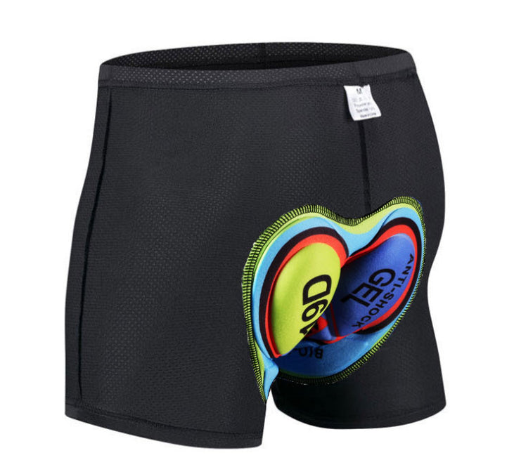 Pantalon de vélo respirant Sous-vêtements de sport Hommes épais absorbant les chocs Silice Gel Pad C