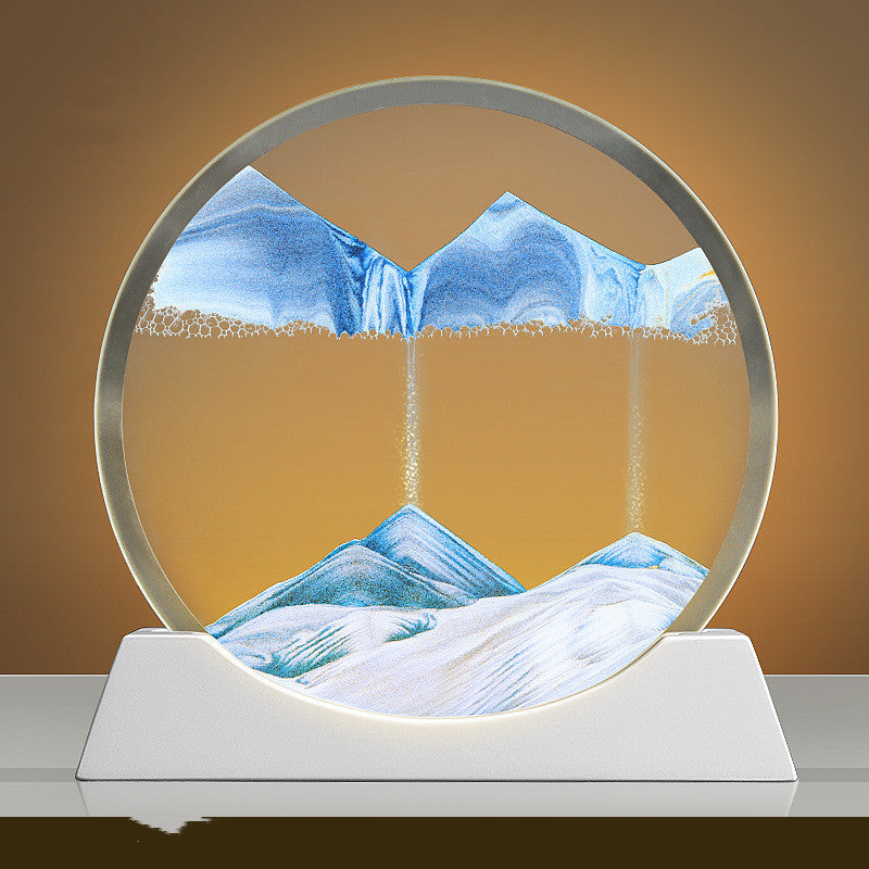 Creative Quicksand Peinture Petite lampe de nuit Salon Chambre Résumé Rotary Desktop D