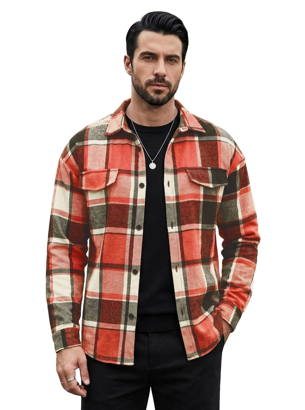 Chemise en cuir brossé vintage homme