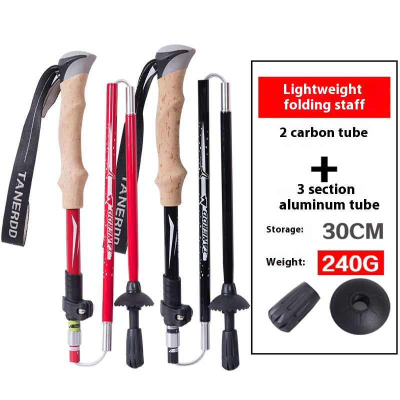 Outdoor Alpenstock Ultra léger Retractable Randonnée pliante