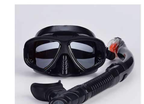 Snorkeling Sambo Set Snorkel complet à sec Grand cadre Anti-fog Myopia Gants Equipme de natation