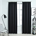 Rideaux noir avec crochets