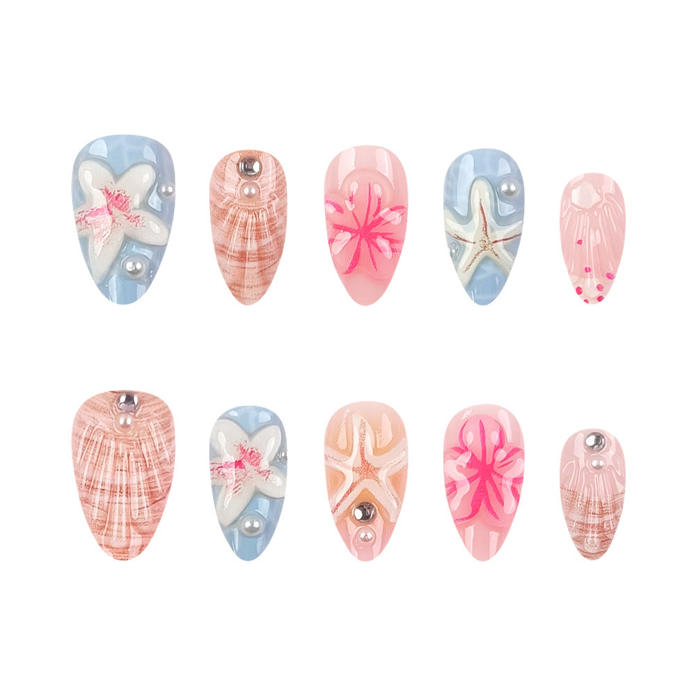 30 morceaux de faux ongles courts en forme d'amande
