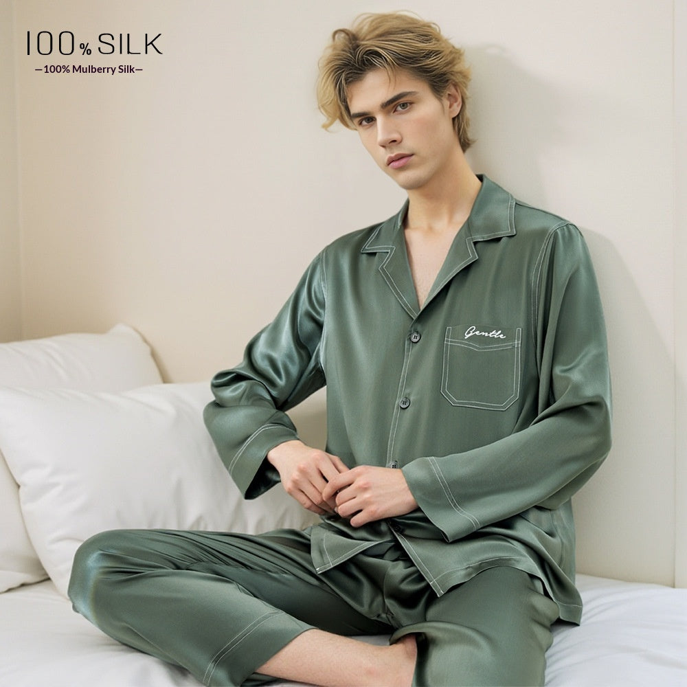 Mumi Pajamas en soie lourde pour les hommes