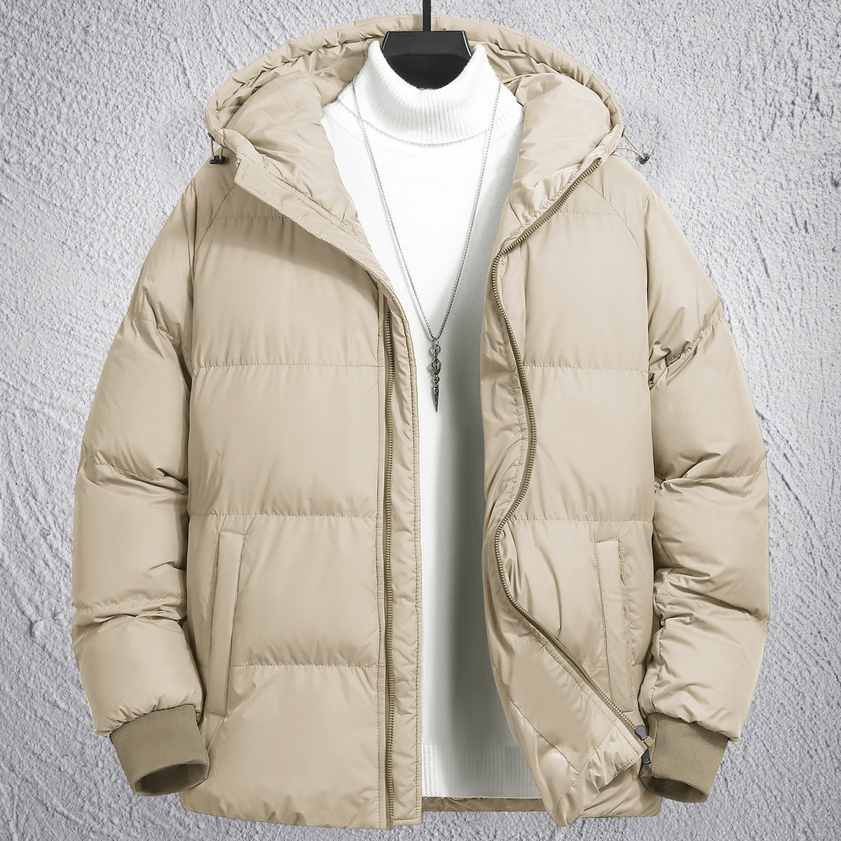 Vêtements de coton pour hommes d'hiver épais à capuche et chaud polyvalent Casual