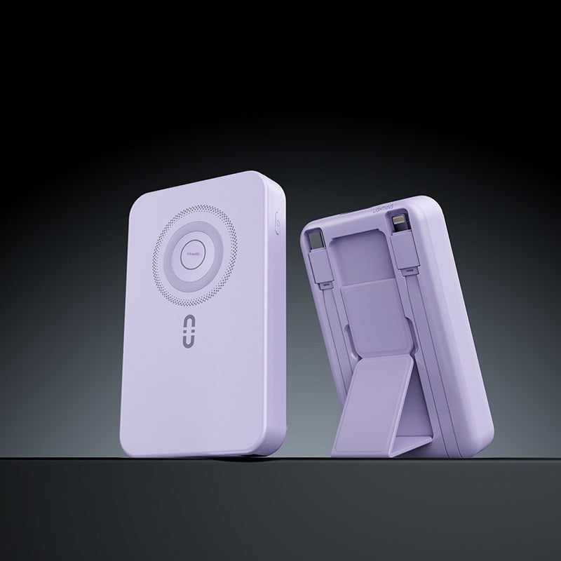 Chargeur sans fil magnétique avec support à double bobine intégré