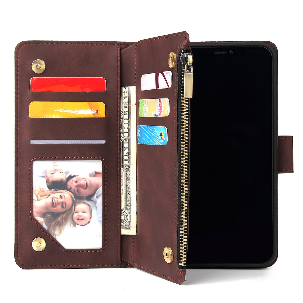 Téléphone de paquet de Zipper multi-fonction neuf cartes givrées Vintage