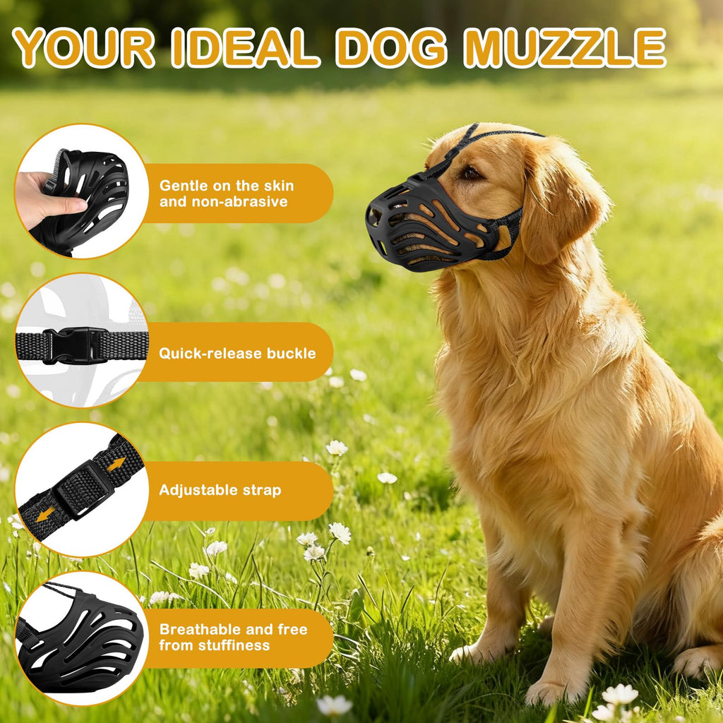Muselière de chien, Muselière de chien respirante douce Chiens appropriés, Muselières de panier réglables