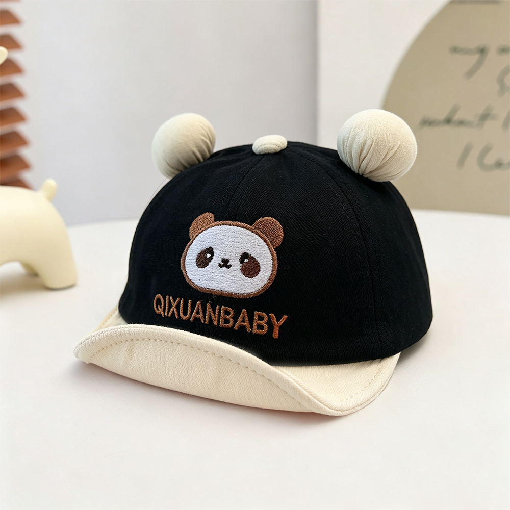 Été Garçons et filles Brodé Panda Lettre Trois dimensions Ear Baseball Cap Suitabl
