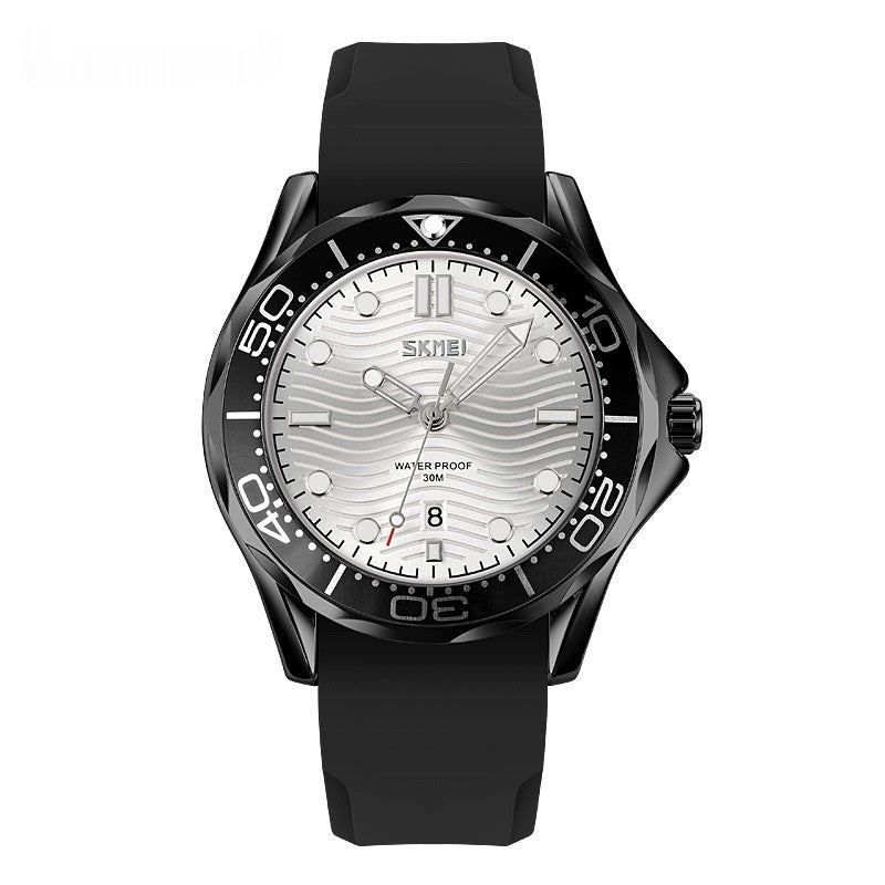 Montre à quartz pour hommes à ruban lumineux