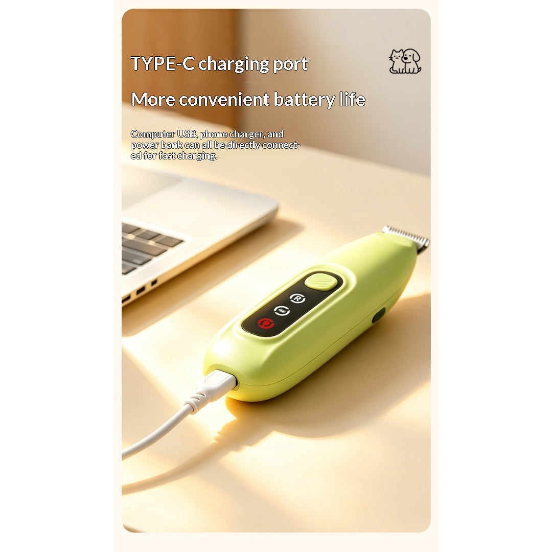 Clipper rechargeable pour animaux de compagnie avec lumière LED