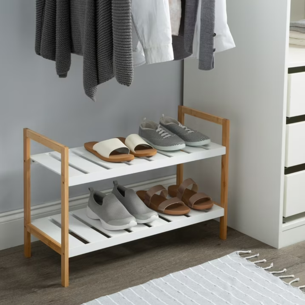 Ensemble de deux pièces de sac de chaussures blanc à quatre couches Sonora Bamboo