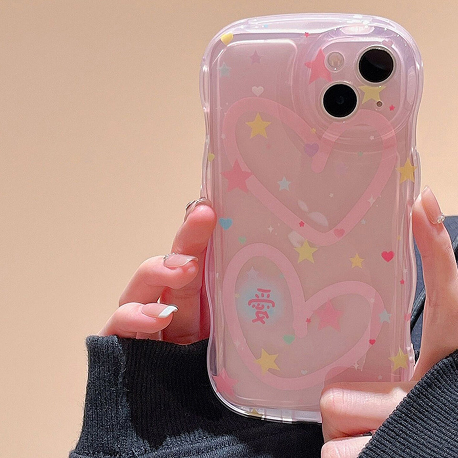 L'amour Coussin d'air cas téléphone avec chaîne