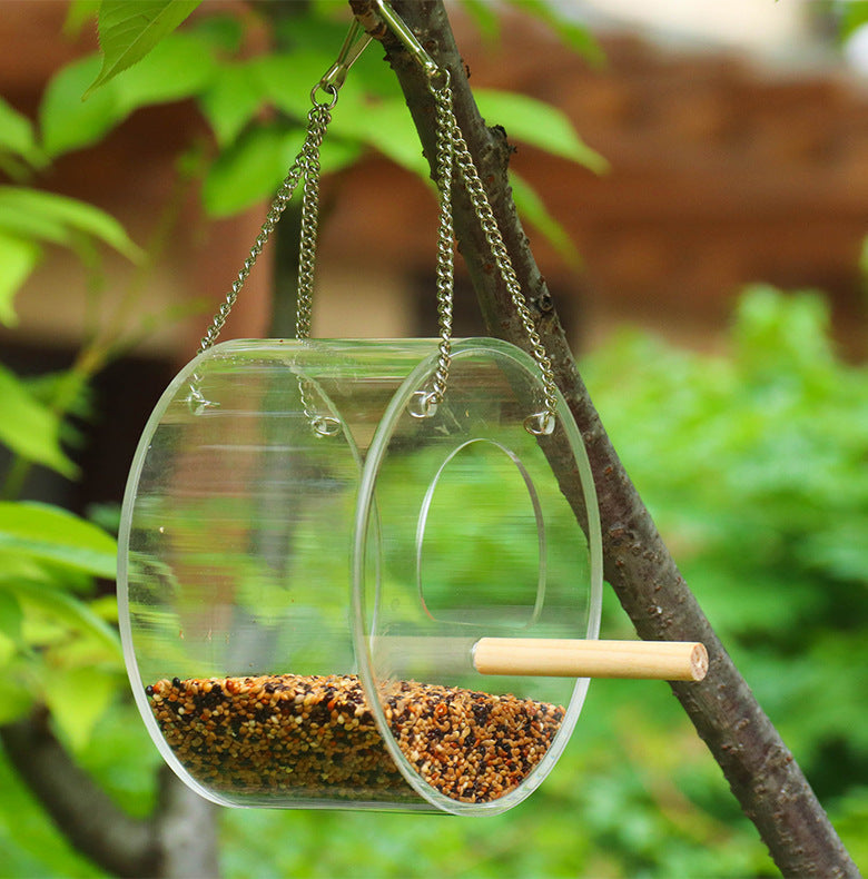 Boîte alimentaire pour oiseaux acryliques