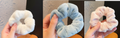 En peluche Grande bague de cheveux intestinale Macaron bande de cheveux mignon fluffy corde de cheveux