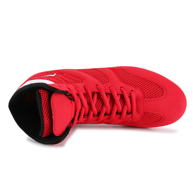Boxe de lutte chaussures de compétition d'entraînement intérieur