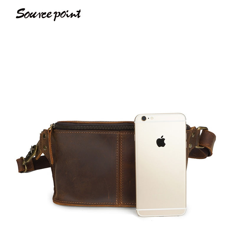Vieux sac en cuir fait main