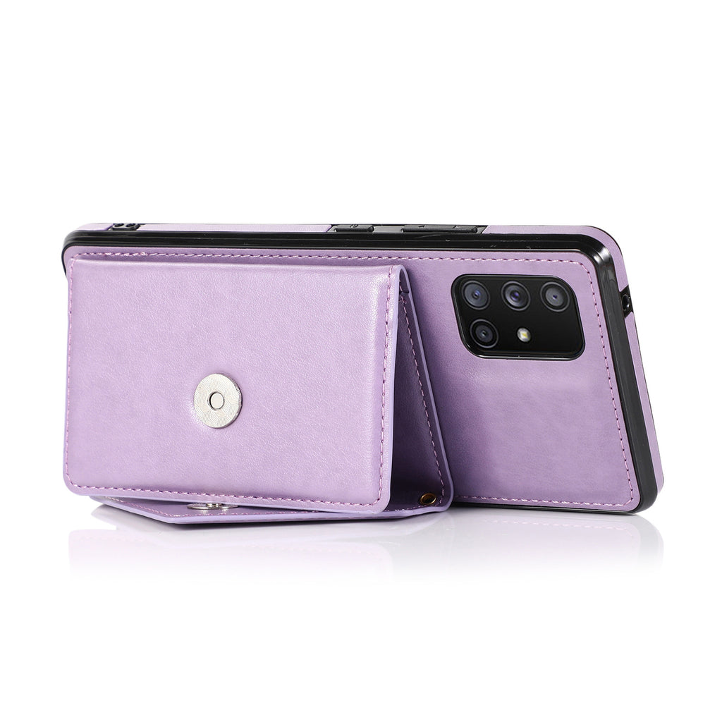 Slope Triangle au-dessus d'une épaule Téléphone portable Multi-fonctions Cover Wallet Card Cas en cuir