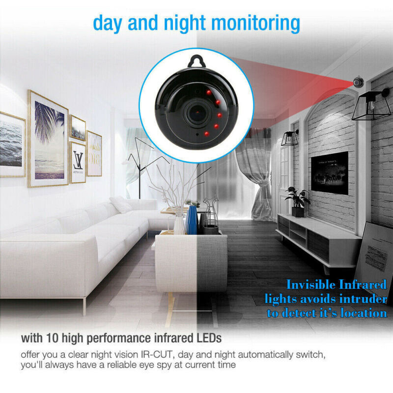 Caméra CCTV WiFi 1080 P Wireless IR Indoor Outdoor Security Night Vision Accueil CAM