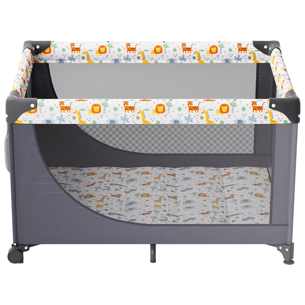 VEVOR Baby Playpen Portable Portable Baby Toddler Fence Play Yard & Wheels