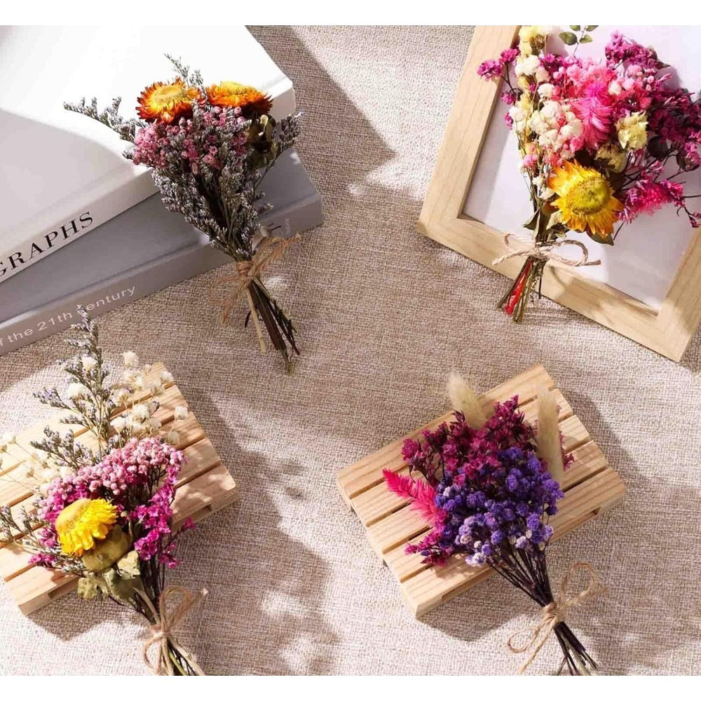 Ensemble de 140 Mini fleurs séchées dans des nuances de rose
